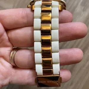 Michael Kors | Accessories | Michael Kors White And Gold